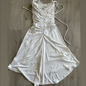 White strapped Moda maxi dress